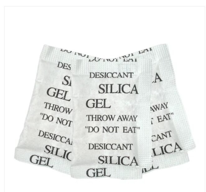 Silica gel desiccant packets supplied by Bherav Packs